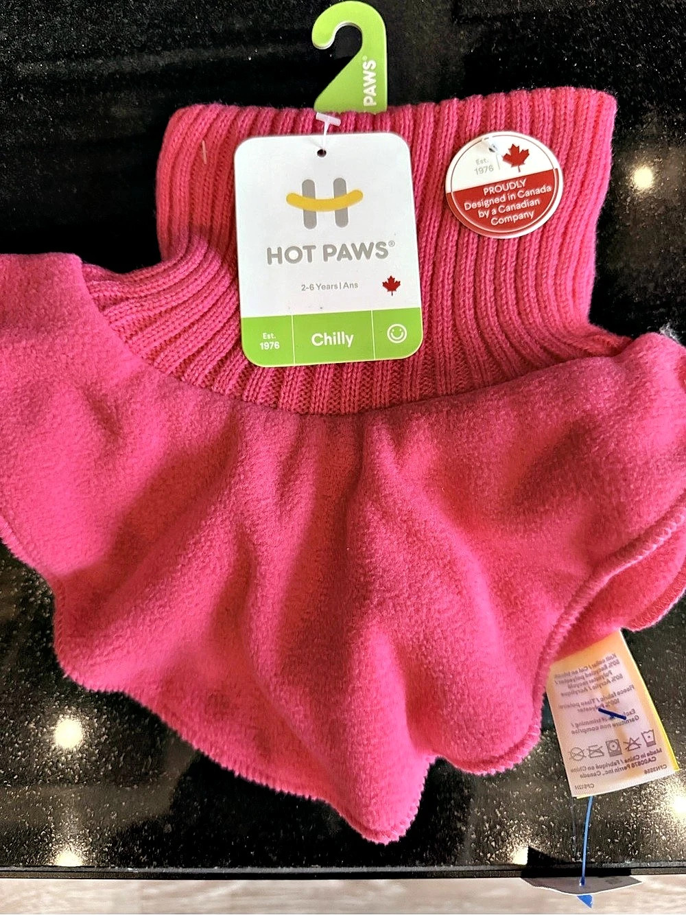 Hot Paws Chilly Neck Warmer Pink Girls 2-6 Years